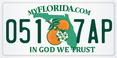 FL license plate 0517AP