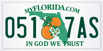 FL license plate 0517AS