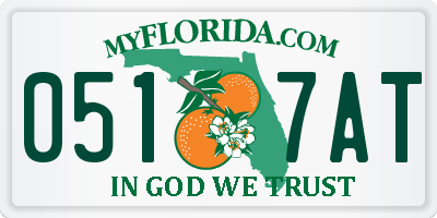 FL license plate 0517AT