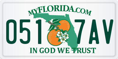 FL license plate 0517AV