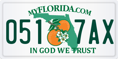 FL license plate 0517AX