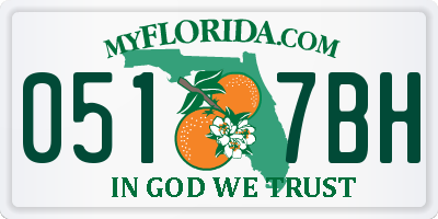 FL license plate 0517BH