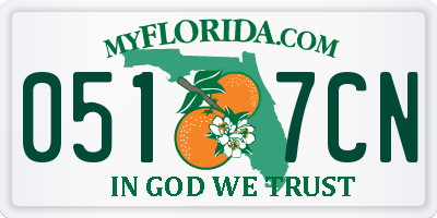 FL license plate 0517CN