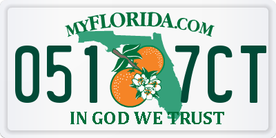 FL license plate 0517CT