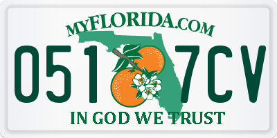 FL license plate 0517CV