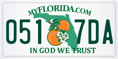FL license plate 0517DA