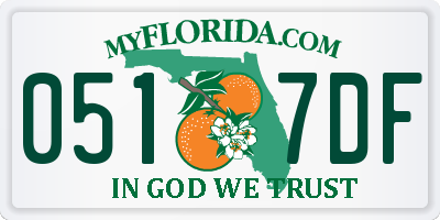 FL license plate 0517DF