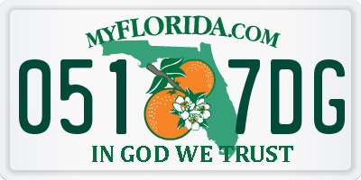 FL license plate 0517DG