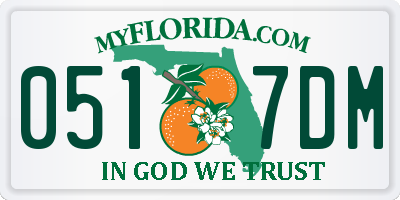 FL license plate 0517DM