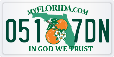 FL license plate 0517DN