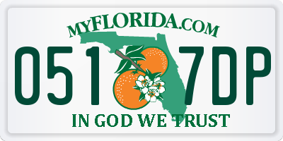FL license plate 0517DP