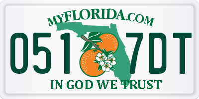 FL license plate 0517DT