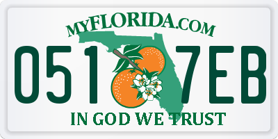 FL license plate 0517EB