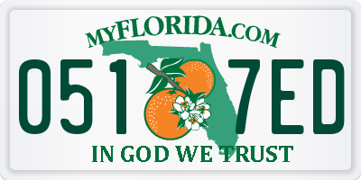 FL license plate 0517ED