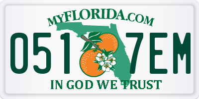 FL license plate 0517EM