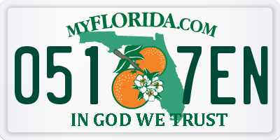 FL license plate 0517EN