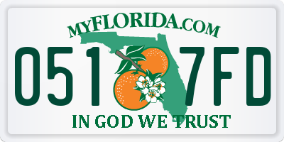 FL license plate 0517FD