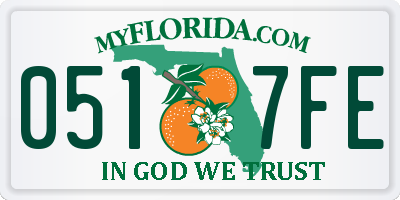 FL license plate 0517FE