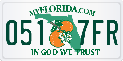 FL license plate 0517FR