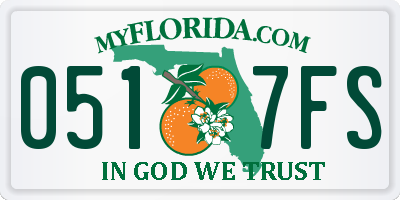 FL license plate 0517FS