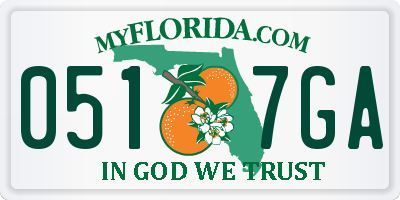 FL license plate 0517GA