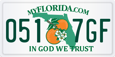 FL license plate 0517GF