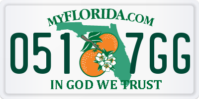 FL license plate 0517GG