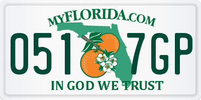 FL license plate 0517GP