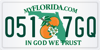 FL license plate 0517GQ