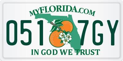 FL license plate 0517GY