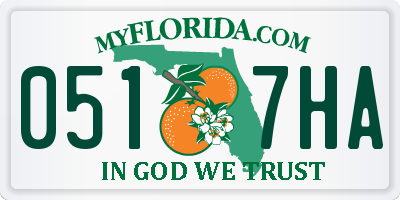 FL license plate 0517HA