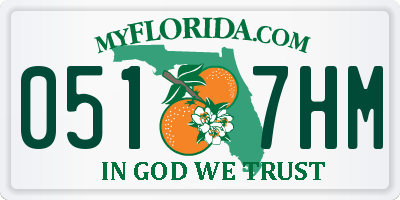 FL license plate 0517HM