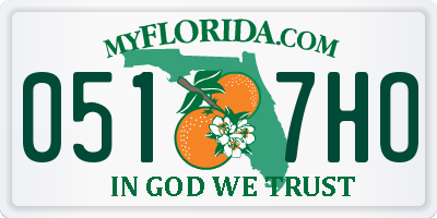 FL license plate 0517HO