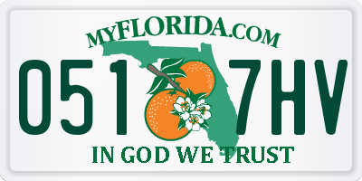 FL license plate 0517HV