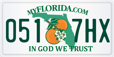 FL license plate 0517HX