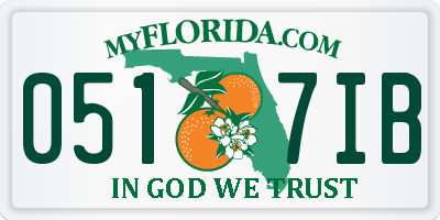 FL license plate 0517IB