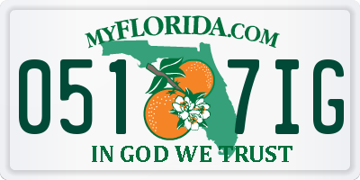 FL license plate 0517IG