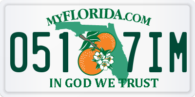 FL license plate 0517IM