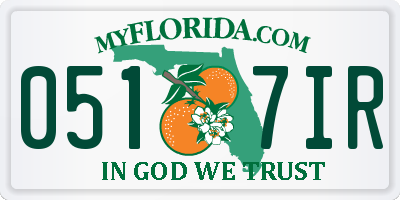 FL license plate 0517IR