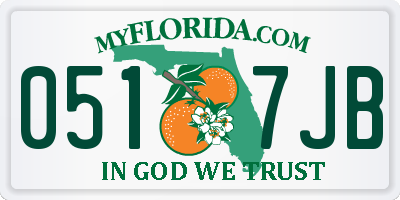 FL license plate 0517JB