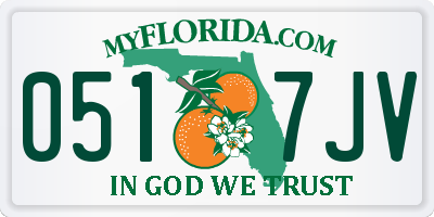 FL license plate 0517JV