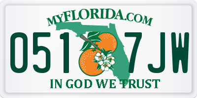 FL license plate 0517JW