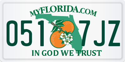 FL license plate 0517JZ