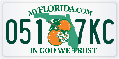 FL license plate 0517KC