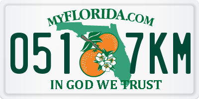 FL license plate 0517KM