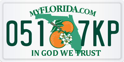 FL license plate 0517KP