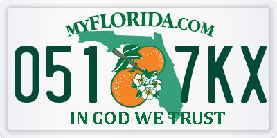 FL license plate 0517KX