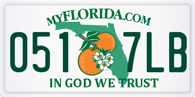 FL license plate 0517LB