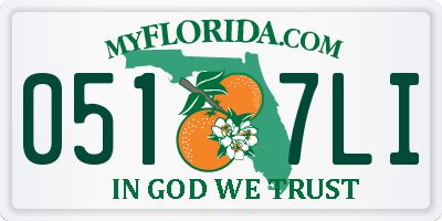 FL license plate 0517LI