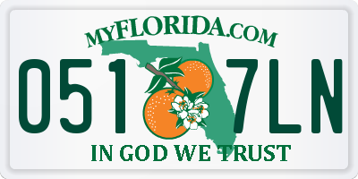 FL license plate 0517LN